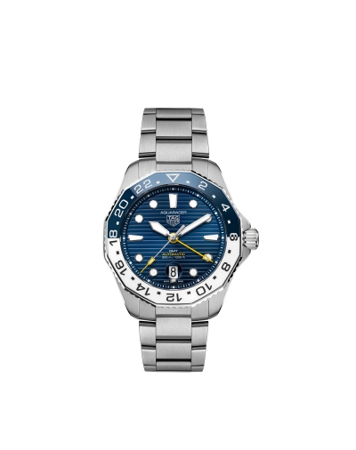 Montre TAG Heuer Aquaracer Professional 300 GMT automatique cadran bleu bracelet acier 43 mm