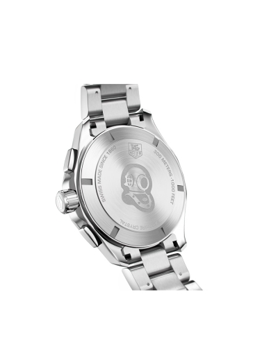 Montre TAG Heuer Aquaracer chronographe à quartz cadran noir bracelet acier 43 mm
