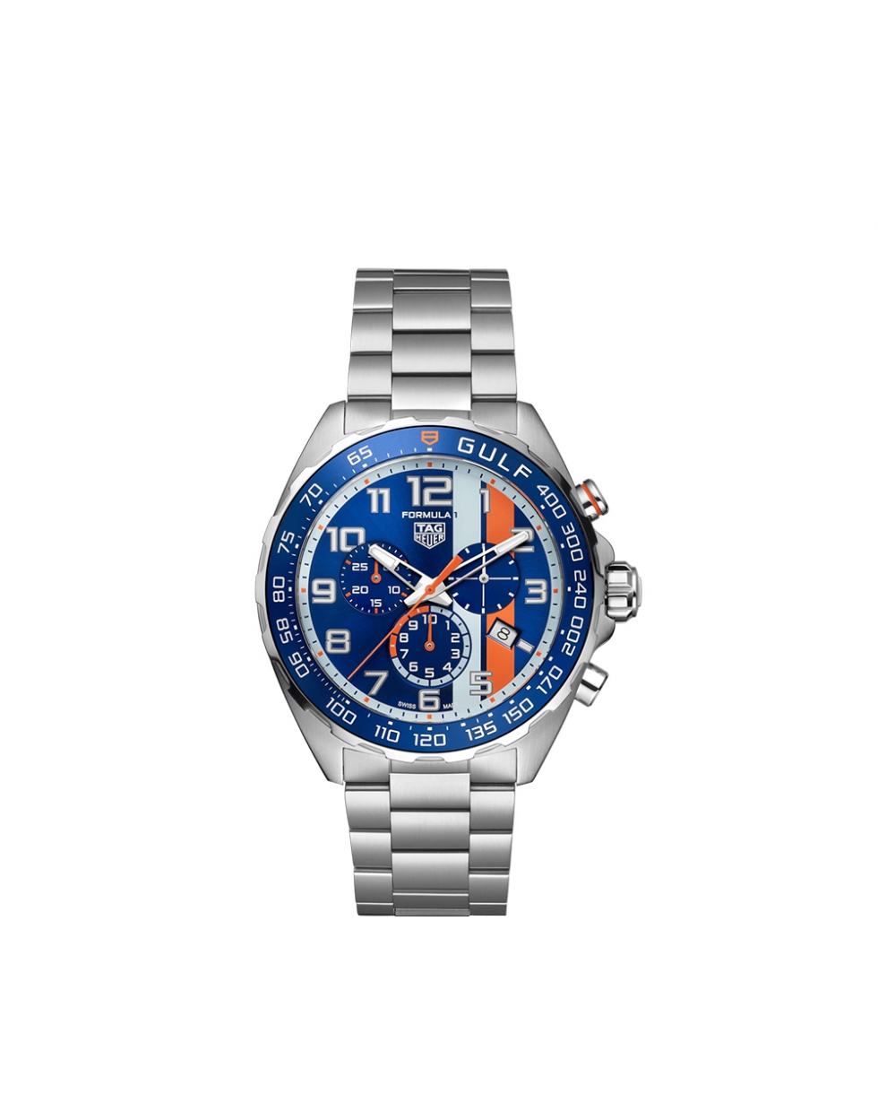 Montre TAG Heuer Formula 1 quartz cadran bleu bracelet acier 43 mm