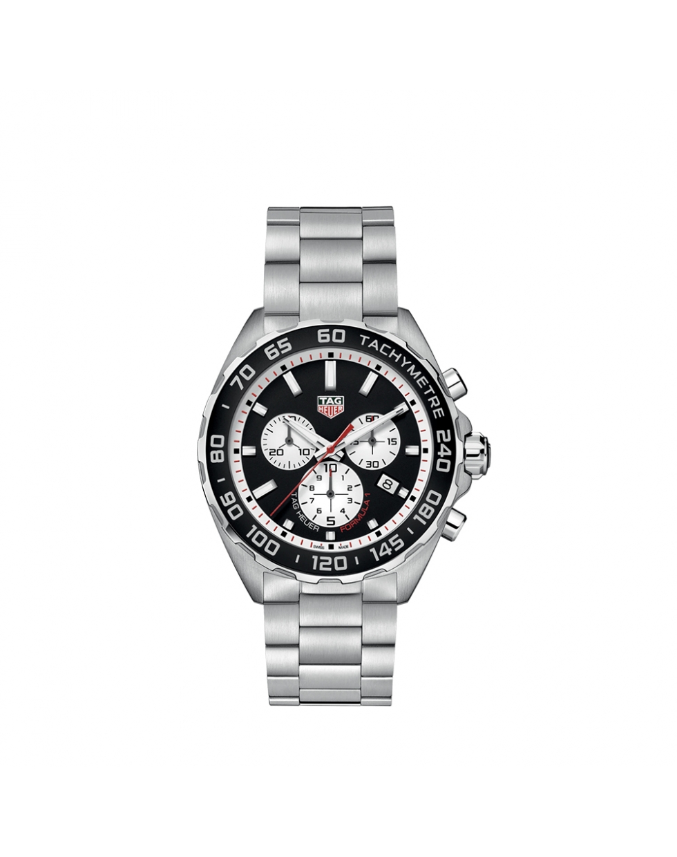 Montre TAG Heuer Formula 1 quartz cadran opalin noir bracelet en acier 43 mm