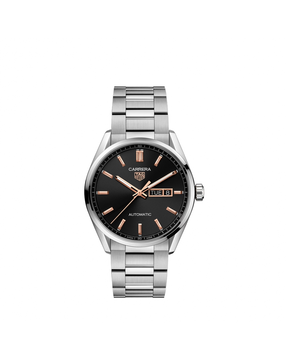 Montre TAG Heuer Carrera automatique cadran noir bracelet acier 41 mm