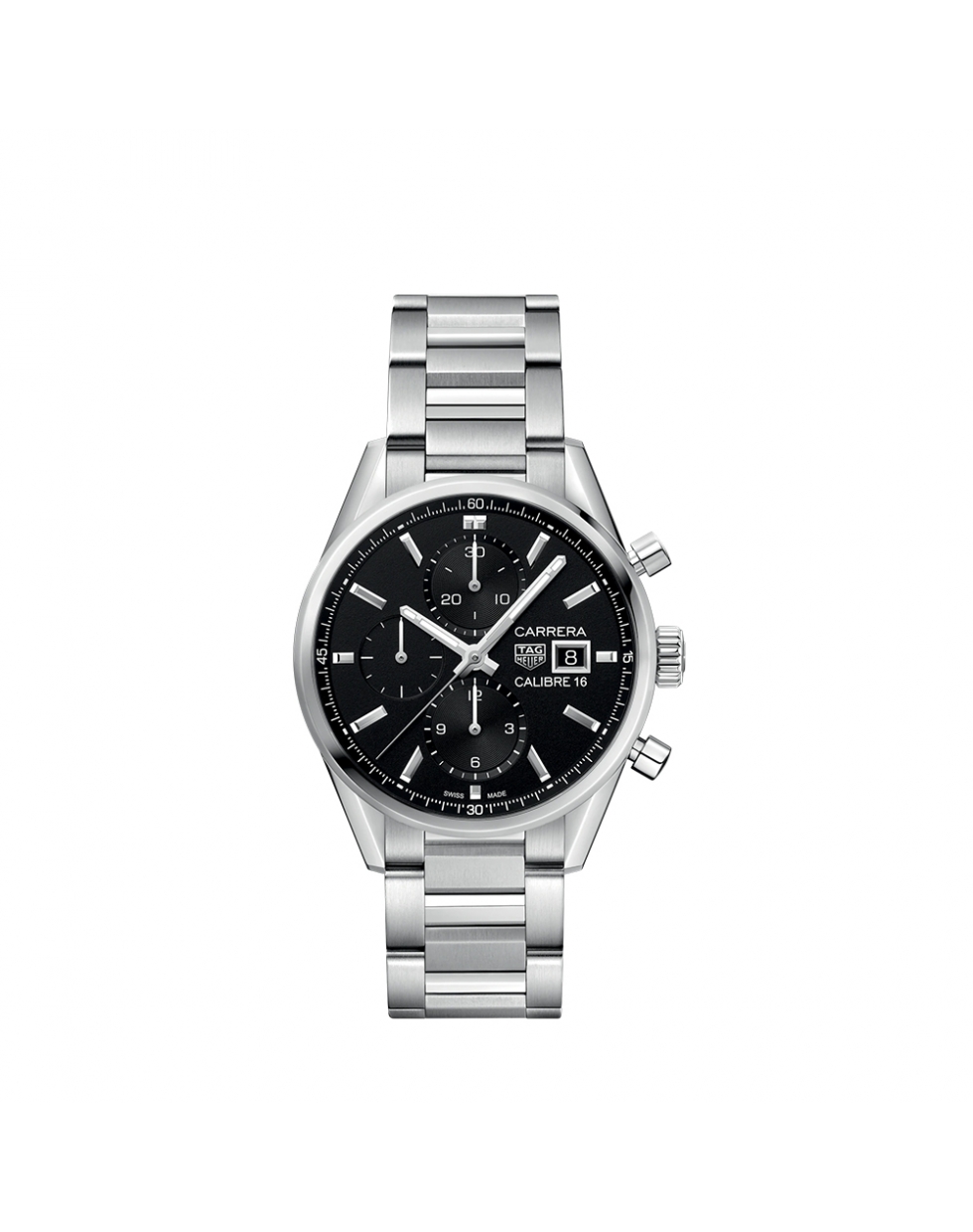 Montre TAG Heuer Carrera automatique cadran noir bracelet acier 41 mm