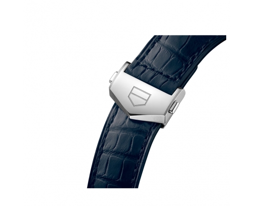 Montre TAG Heuer Carrera Date automatique cadran bleu bracelet cuir bleu 39 mm
