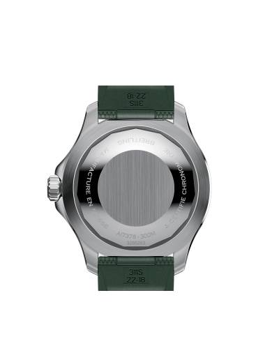 Montre Breitling Superocean automatique cadran vert bracelet en caoutchouc vert 44 mm