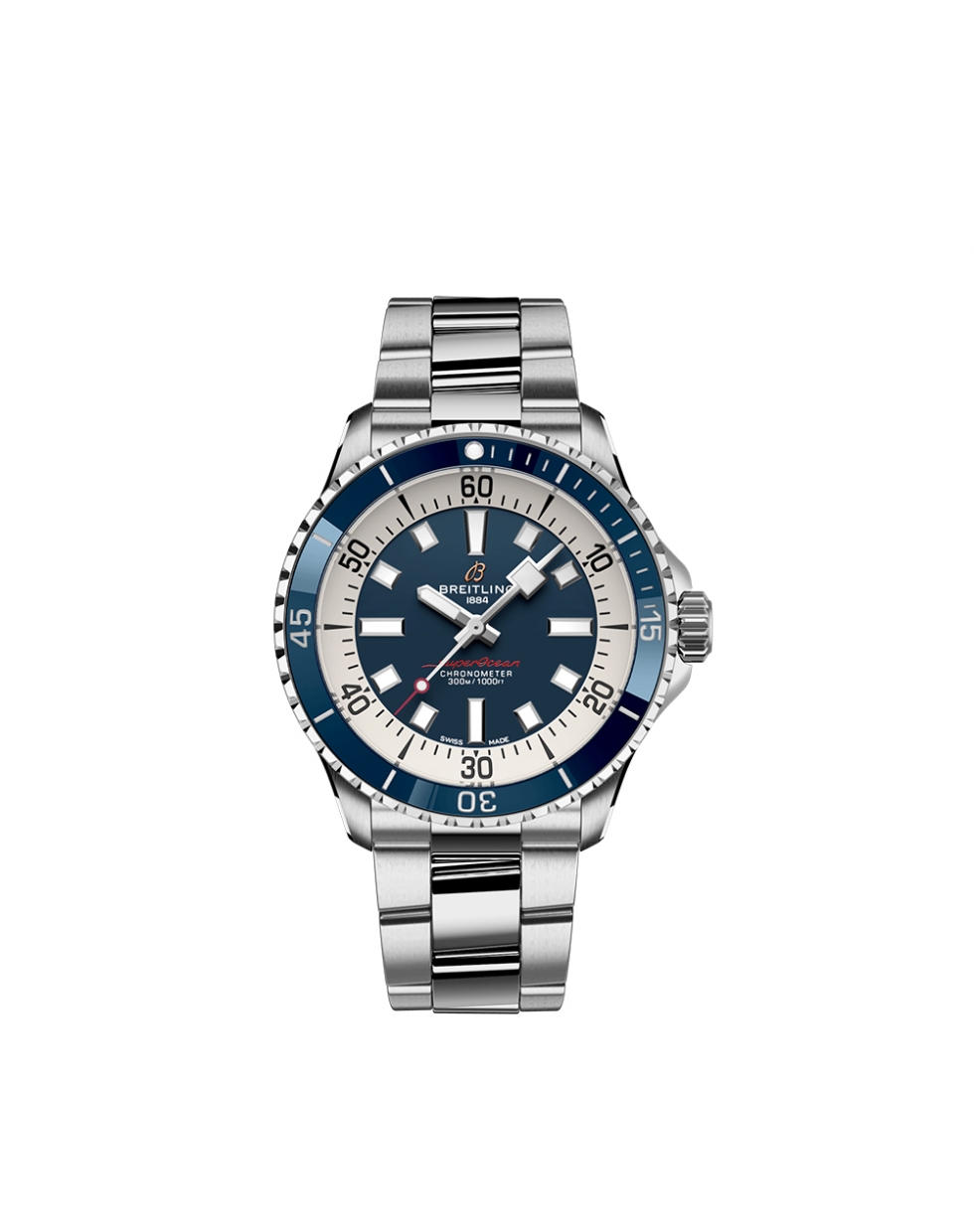 Montre Breitling Superocean III automatique cadran bleu bracelet acier 42 mm