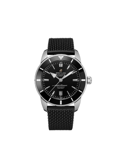 Montre Breitling Superocean Heritage B20 automatique cadran noir bracelet caoutchouc noir 46 mm