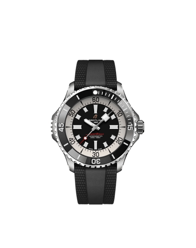Montre Breitling Superocean automatique cadran noir bracelet caoutchouc noir 46 mm