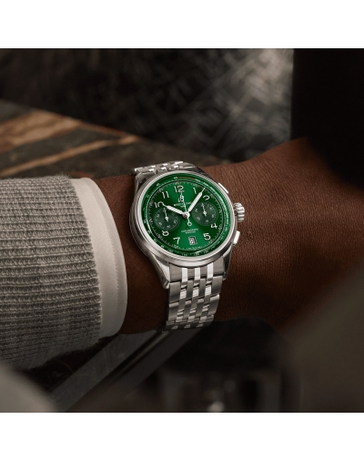 Montre Breitling Premier B01 automatique cadran vert bracelet en acier inoxydable 42 mm