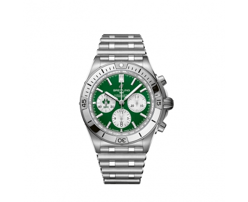 Montre Breitling Chronomat B01 Six Nations Ireland Édition Limitée automatique cadran vert bracelet acier 42 mm