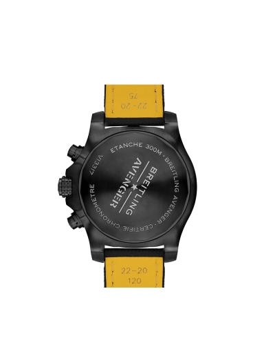 Montre Breitling Avenger Night Mission automatique cadran noir bracelet en cuir de veau 45 mm