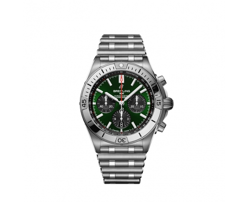 Montre Breitling Chronomat B01 automatique cadran vert bracelet acier 42 mm