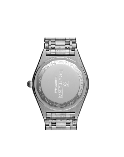 Montre Breitling Chronomat SuperQuartz™ cadran rose index diamants bracelet acier 32 mm