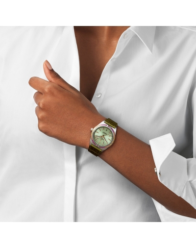 Montre Breitling Chronomat South Sea automatique cadran vert menthe bracelet en cuir d'alligator vert 36 mm