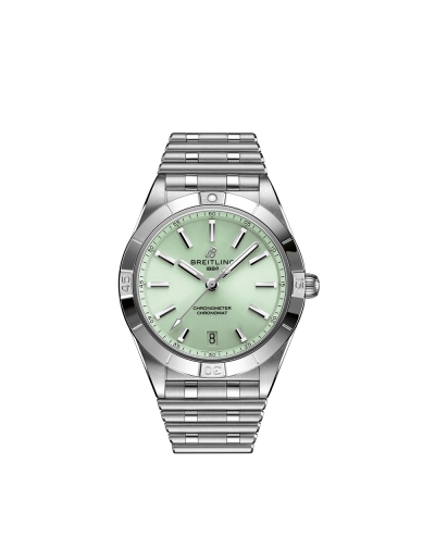 Montre Breitling Chronomat automatique cadran vert menthe bracelet acier 36 mm