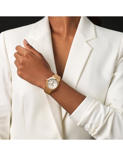 Montre Breitling Chronomat SuperQuartz™ cadran blanc bracelet en or rouge 18 carats 32 mm