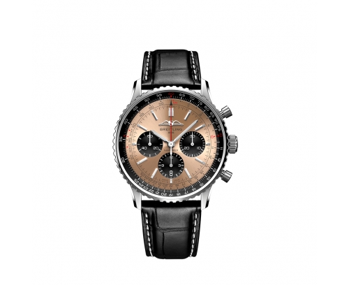 Montre Breitling Navitimer B01 Chronograph automatique cadran bronze bracelet en cuir d’alligator noir 43 mm