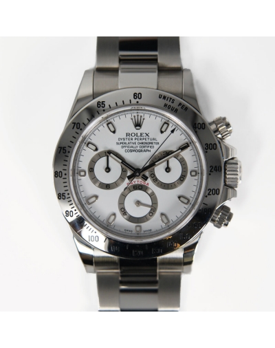 Montre Rolex Daytona APH Chronographe automatique cadran blanc bracelet acier 41mm