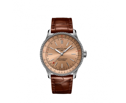 Montre Breitling Navitimer Automatic cadran bronze bracelet en cuir d’alligator brun 35 mm