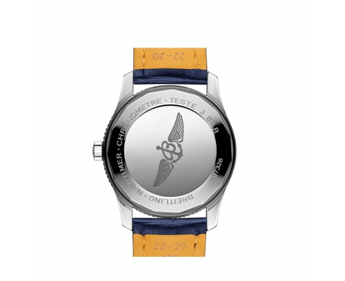 Montre Breitling Navitimer Automatic cadran bleu bracelet en cuir d’alligator bleu 41 mm