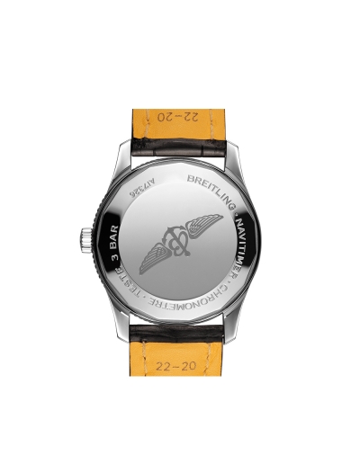 Montre Breitling Navitimer Automatic cadran noir bracelet en cuir d’alligator noir 41 mm