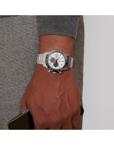 Montre Zenith Chronomaster Sport El Primero cadran blanc mat bracelet en métal 41 mm