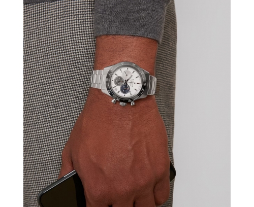 Montre Zenith Chronomaster Sport El Primero cadran blanc mat bracelet en métal 41 mm