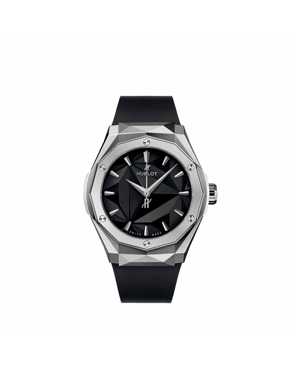 Montre Hublot Classic Fusion Orlinski Titanium automatique cadran noir bracelet caoutchouc noir 40 mm