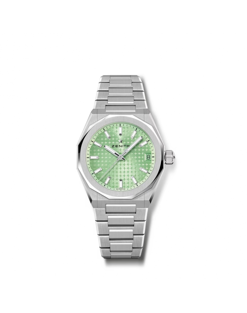 Montre Zenith Defy Skyline automatique cadran vert pastel bracelet acier 36 mm Montre Zenith Defy Skyline automatique cadran vert pastel bracelet acier 36 mm