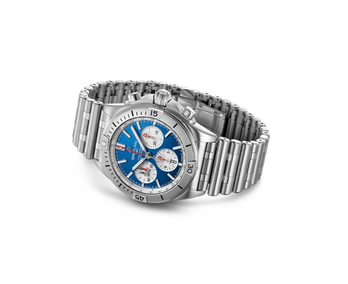 Montre Breitling Chronomat B01 Six Nations Italy Édition Limitée automatique cadran bleu bracelet acier 42 mm