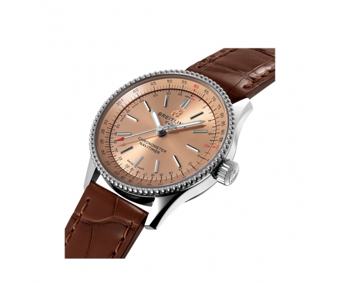 Montre Breitling Navitimer Automatic cadran bronze bracelet en cuir d’alligator brun 35 mm