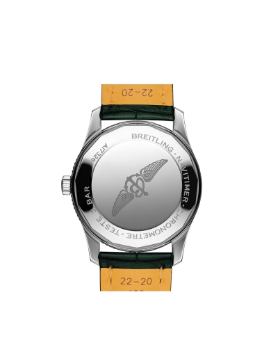 Montre Breitling Navitimer automatique cadran vert bracelet en cuir d’alligator vert 41 mm