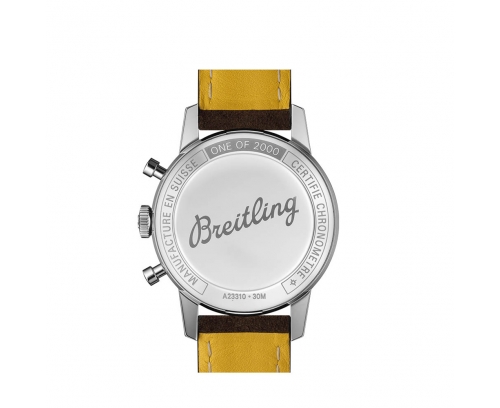 Montre Breitling Top Time Limited Edition automatique cadran blanc bracelet cuir de veau brun 41 mm