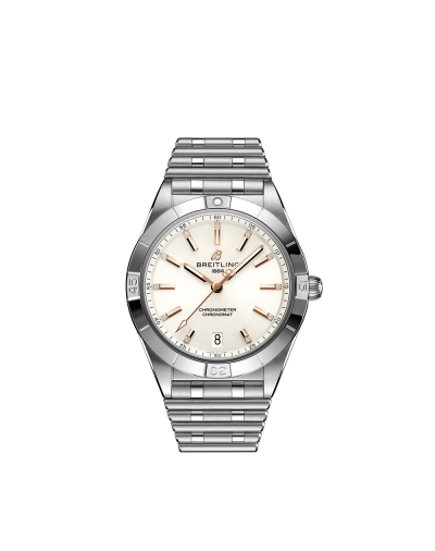 Montre Breitling Chronomat Lady Automatic cadran blanc index diamants bracelet acier 36 mm