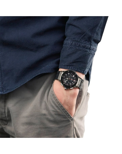 Montre Hublot Big Bang Original Steel Ceramic automatique cadran effet carbone bracelet caoutchouc noir 41 mm