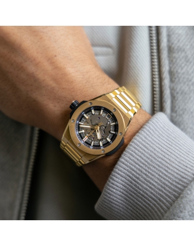 Montre Hublot Big Bang Integrated Time Only Yellow Gold automatique cadran saphir bracelet or jaune 18K 40 mm