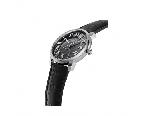 Montre Frédérique Constant Classics Première Édition Limitée automatique cadran noir bracelet cuir de veau noir 38,5 mm