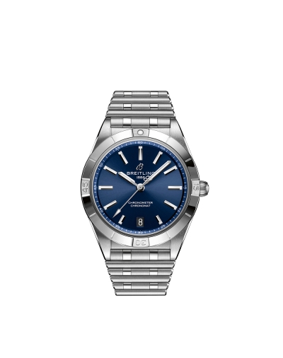 Montre Breitling Chronomat Lady Automatic cadran bleu nuit bracelet acier 36 mm