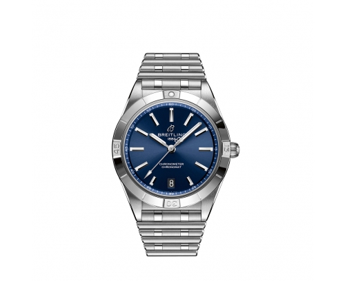 Montre Breitling Chronomat Lady Automatic cadran bleu nuit bracelet acier 36 mm