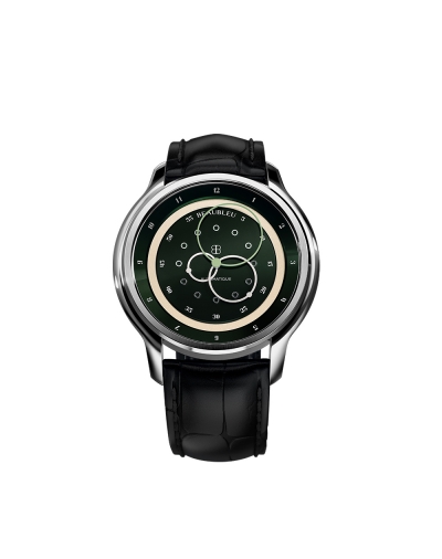 Montre Beaubleu Vitruve GMT Vert automatique cadran vert bracelet en cuir noir ou en acier inoxydable 39 mm