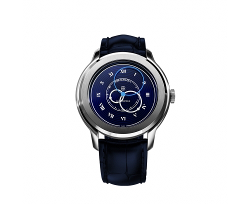 Montre Beaubleu Vitruve Origine Bleu automatique cadran bleu bracelet en cuir noir ou acier inoxydable 39 mm