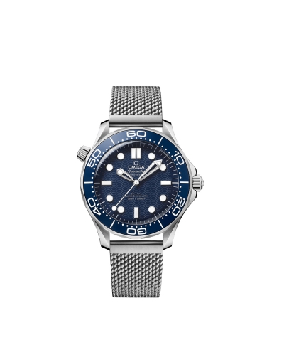 Montre Omega Seamaster Diver 300M James Bond 60ème anniversaire automatique cadran bleu bracelet acier 42mm