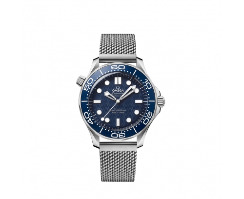Montre Omega Seamaster Diver 300M James Bond 60ème anniversaire automatique cadran bleu bracelet acier 42mm