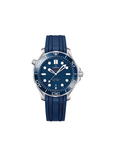Montre Omega Seamaster Diver 300M automatique cadran bleu bracelet caoutchouc bleu 42mm