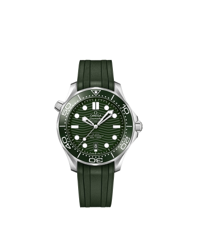 Montre Omega Seamaster Diver 300M automatique cadran vert bracelet caoutchouc vert 42mm