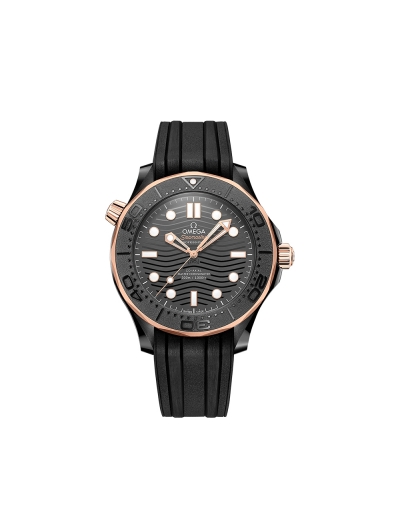 Montre Omega Seamaster Diver 300M automatique cadran noir bracelet caoutchouc noir 43,5mm
