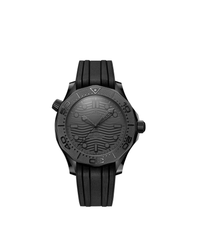 Montre Omega Seamaster Diver 300M Black Black automatique cadran noir bracelet caoutchouc noir 43,5mm