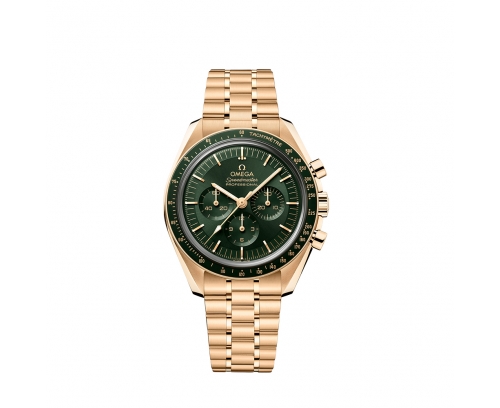 Montre Omega Speedmaster Moonwatch Professional Chronographe manuel cadran vert bracelet en Or Moonshine™ 42mm