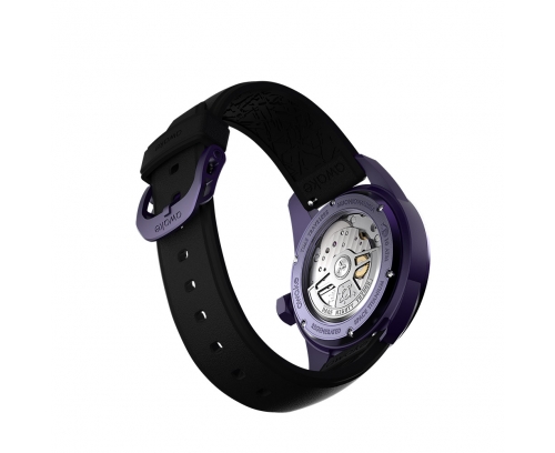 Montre Awake Time Travelers- Purple cadran en météorite naturelle bracelet en biopoly 40 mm