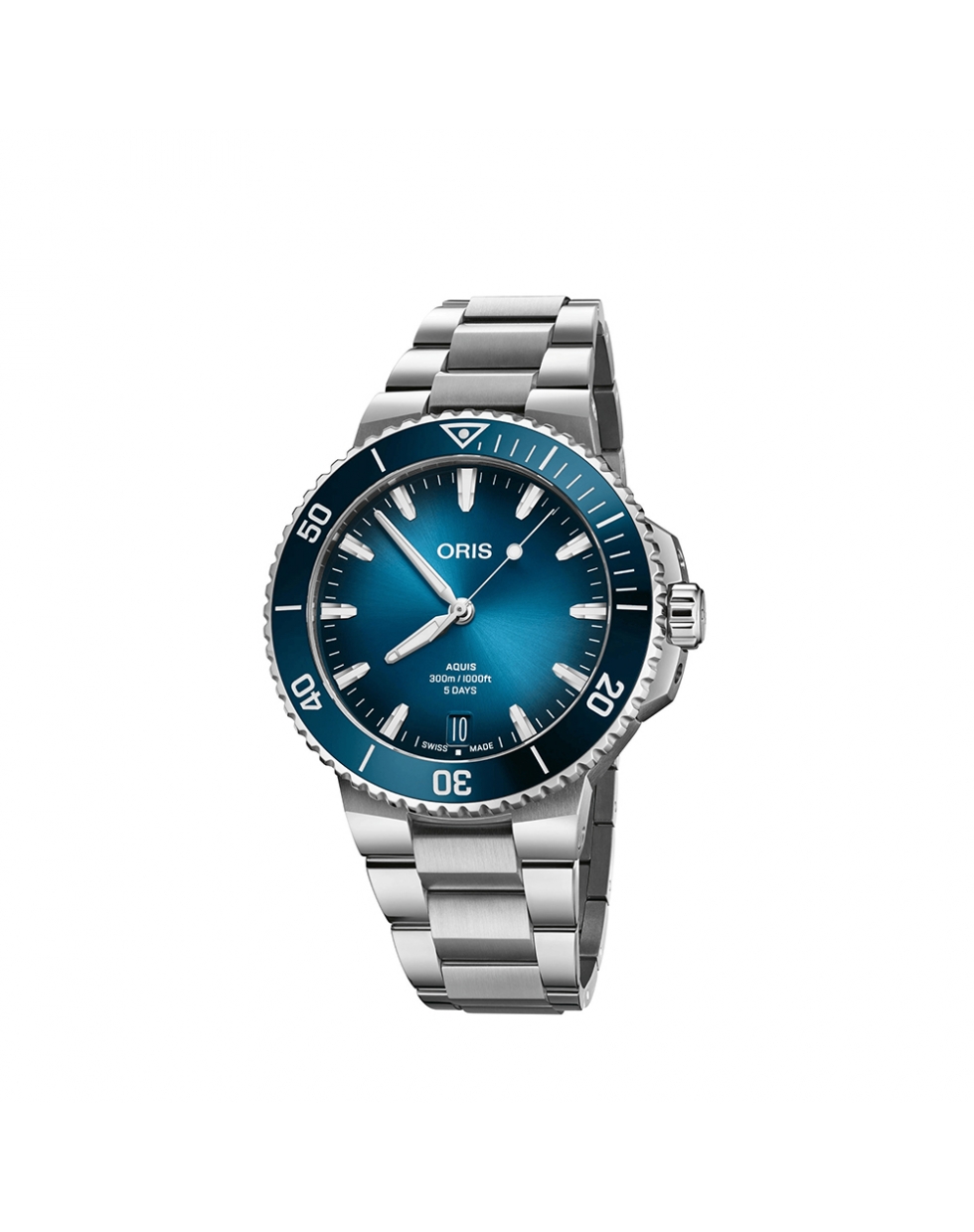 Montre Oris Aquis Date Calibre 400 automatique cadran bleu bracelet acier 43,50 mm