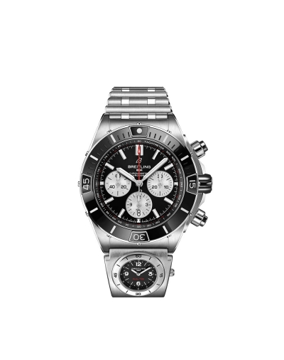 Montre Breitling Super Chronomat B01 UTC automatique cadran noir bracelet acier 44 mm